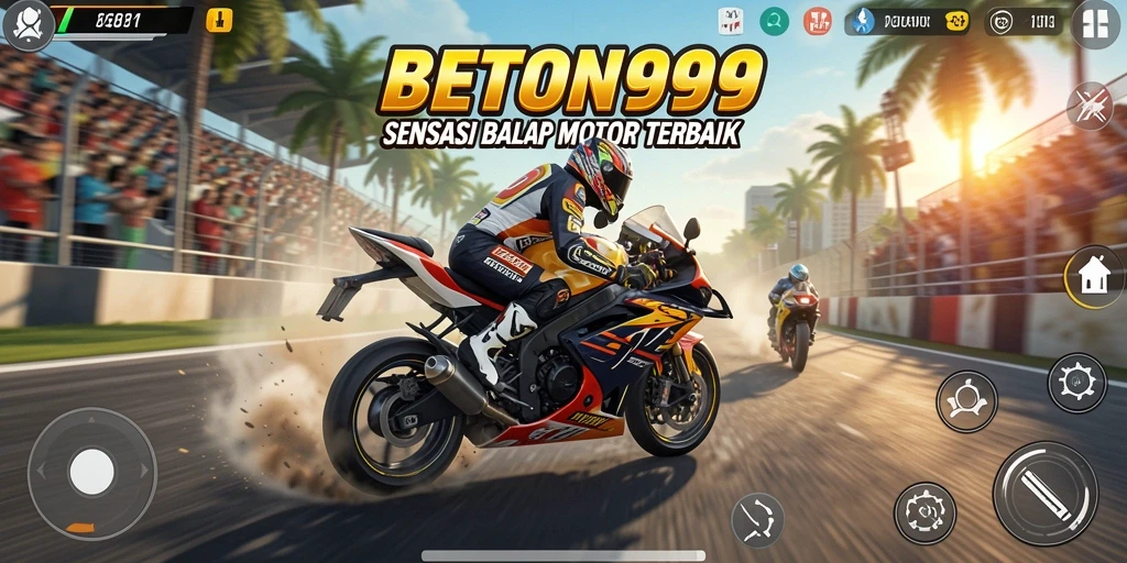 Gameplay menegangkan dalam balap motor BETON999.