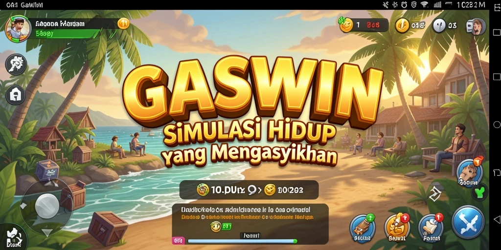 Gameplay GASWIN yang menarik dan penuh warna.
