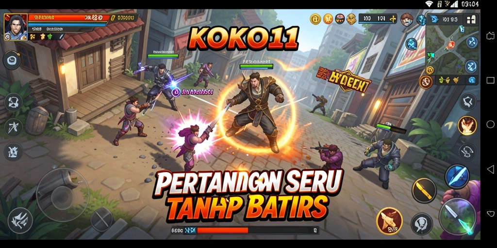 Tampilan gameplay KOKO11 yang mendebarkan dalam pertarungan.