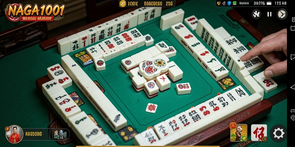Tampilan gameplay NAGA1001 yang seru dan menantang di Mahjong.