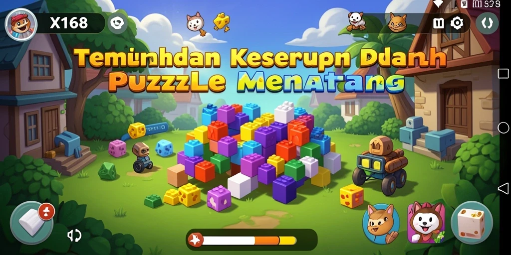 Tangkapan layar gameplay X168 menampilkan tantangan Puzzle yang menarik.